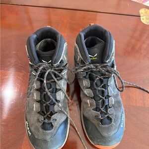 kid’s suede leather Black Hiking Shoes